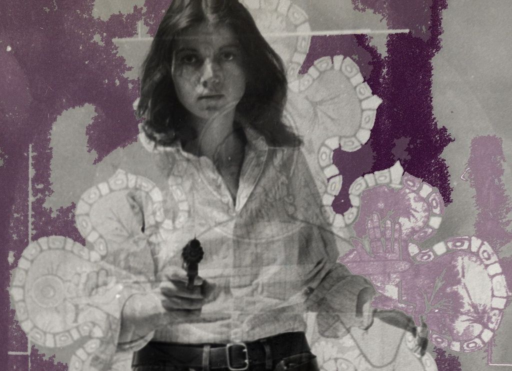 Ulrike Rosenbach, Art is a criminal Action (mittelalterlich), 1971/2022, Fine Art Print auf Canvas, 175 x 103 cm (Ausschnitt)